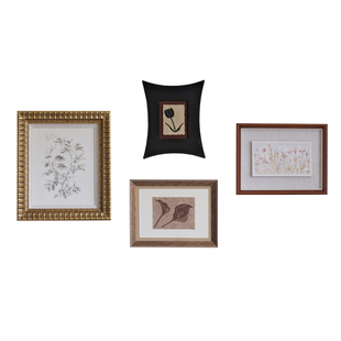 花涧物语法式中古风素雅高级花卉绿植沙发背景墙卧室装饰画组合画