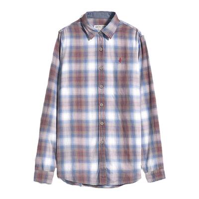 MCS专柜正品女士春夏休闲百搭格子衬衫长袖街头衬衣女CW19WH010W