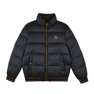 雷迪波尔男装羽绒服2025冬季新款立领休闲烫金LOGO保暖羽绒外套男