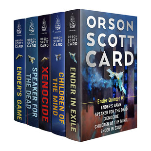 英文原版 The Ender Saga Ender's Game Speaker for the Dead Xenocide Children of the Mind Ender in Exile安德的游戏5册套装