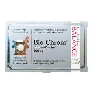 丹麦原版 PharmaNord法尔诺德铬片Bio-Chrom 60粒/盒平稳血糖平衡