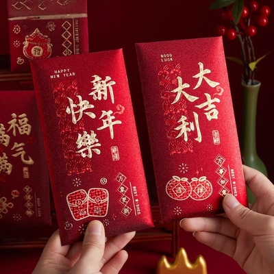 2026新款马年红包春节过年国潮个性通用结婚千元袋压岁钱利是封