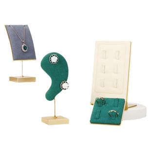 高档戒指展示架金属耳钉项链架子珠宝饰品陈列道具ins风首饰拍照