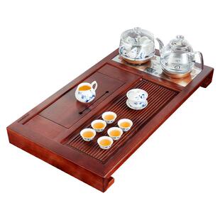 金灶 K-313古花木实木茶盘全自动茶具套装组合四合一整套茶具家用