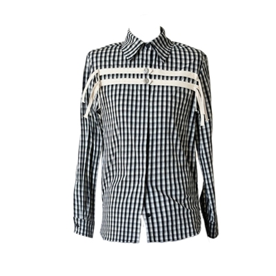 「格雷系」正版Marchen中性风简约衬衫上衣蝴蝶结格子半身裙套装