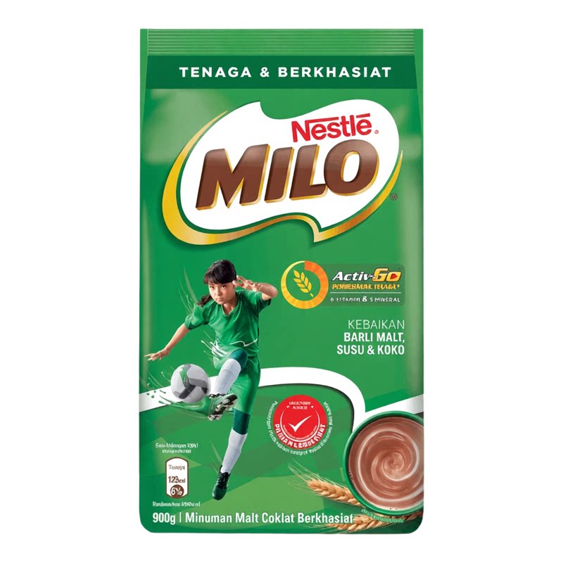 NESTLE MILO雀巢美禄Activ-Go即溶麦芽巧克力粉饮料900克营养即冲
