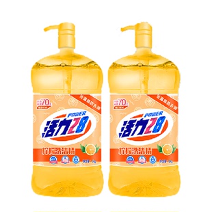 活力28柠檬洗洁精1kg*2瓶去油除菌家庭实惠装厨房洗碗果蔬官