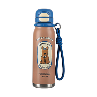 杯具熊锐气双饮保温杯户外便携运动水壶不锈钢保冷杯学生吸管杯子