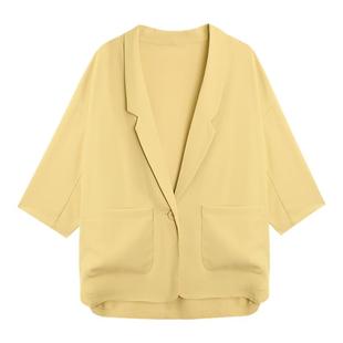薄款西装外套女2025新款夏季韩版宽松休闲短袖西服夏天薄款小西装