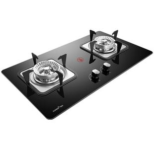 迅达燃气灶双灶家用煤气灶玻璃面板天然气灶嵌入旋流猛火QT5HA