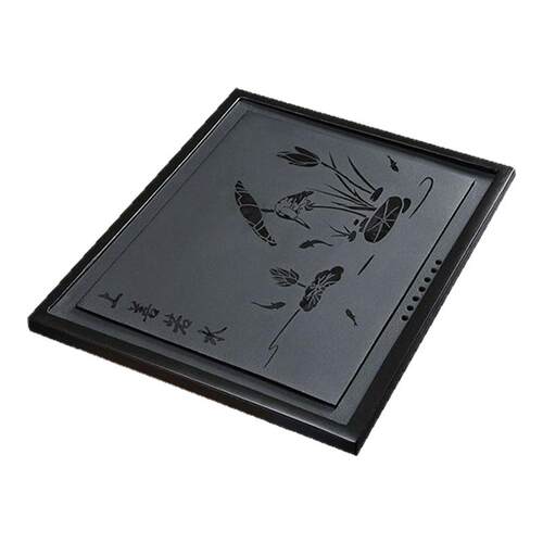 天然乌金石茶盘定制尺寸茶桌配件内嵌入式家用整块盖板茶台漏水板