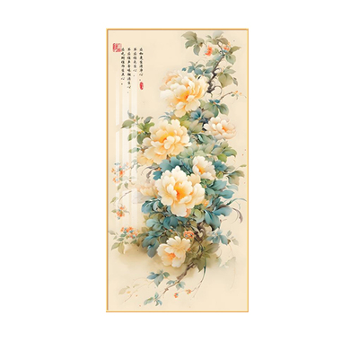 花开富贵牡丹花玄关装饰画