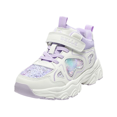 百丽童鞋女童加绒运动鞋