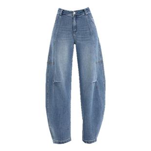 女士牛仔裤女2026新款弯刀裤春秋季高腰今年流行爆款裤子宽松显瘦