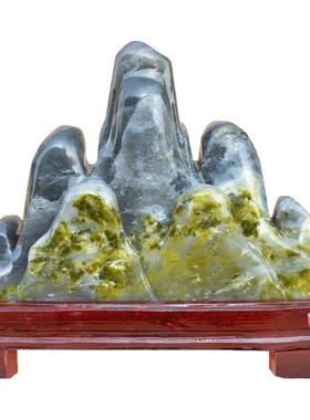 后空靠山石摆件绿色办公室