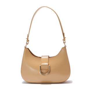 GXFMOD小众设计高级感牛皮法棍包2025早秋时尚简约女士腋下新月包