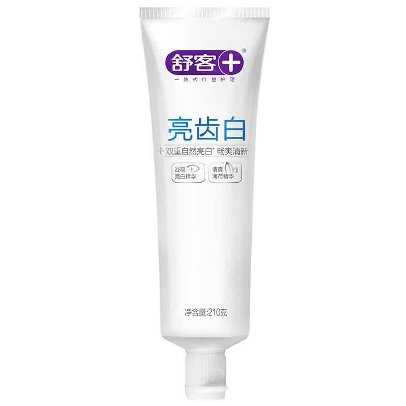 舒客清爽薄荷亮齒白牙膏不含氟去漬潔白亮白去黃清新補(bǔ)貼款