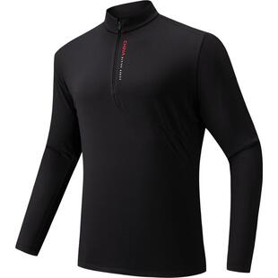 安踏CHN系列丨安踏立领加绒长袖t恤男士半拉链运动上衣152547406N