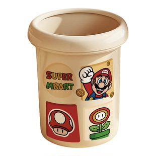 多巴胺马里奥垃圾桶家用客厅高颜值卧室卫生间压圈无盖纸篓大容量