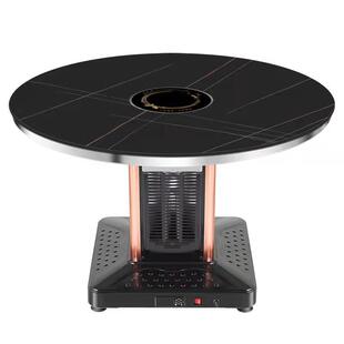 欧兰宝电暖桌家用烤火炉圆形电取暖炉气电两用多功能天然气电烤炉