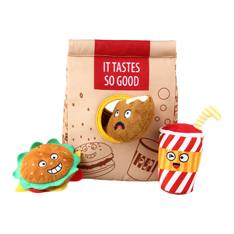 贵为丰荣掏掏乐狗玩具藏食汉堡包