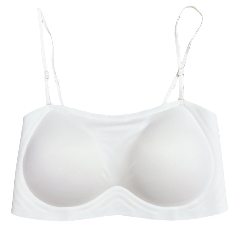 斯米莱抹胸防滑聚拢不掉夏季新款无钢圈内衣女隐形无痕裹胸文胸罩