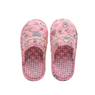 儿童布底包头木地板布艺家居家室内静音拖鞋棉男童女童亲子春秋冬