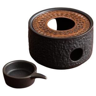 日式温茶炉底座温茶器围炉煮茶家用暖茶炉蜡烛加热保温耐热玻璃壶