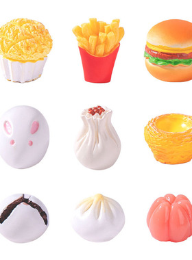 树脂桌面卡通微景观仿真食物摆件