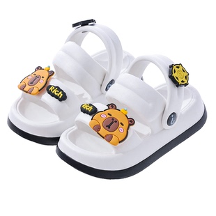 儿童拖鞋夏男女童可爱卡皮巴拉防滑软底小孩浴室洗澡踩屎感凉拖鞋