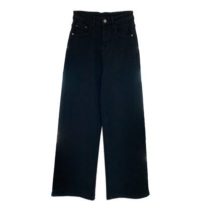 显瘦秋冬加绒经典直筒牛仔裤