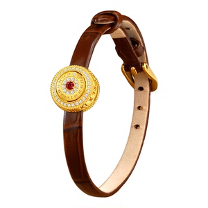 【时光印记】诗普琳 足金镶嵌红宝石钻石一式多戴转运珠 七夕送礼