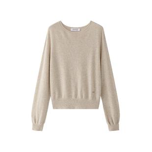 羊织道火山 100%绵羊毛无缝一体针织衫女秋冬季长袖内搭打底毛衣