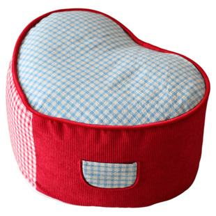 爱心复古脚凳客厅软坐墩家用入户门换鞋凳可拆洗布艺榻榻米蒲团