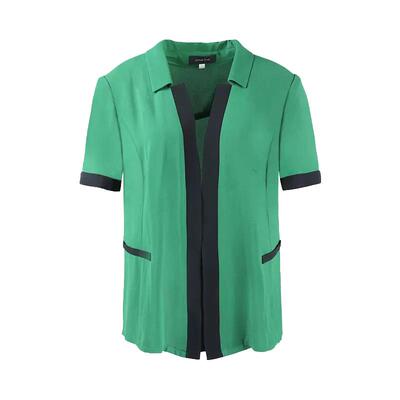 靓诺绿色西装领衬衫lc14401a