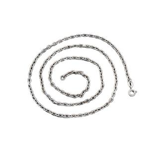 925纯银项链男十字链粗款锁骨链女毛衣链O字银链链子裸链素链新款