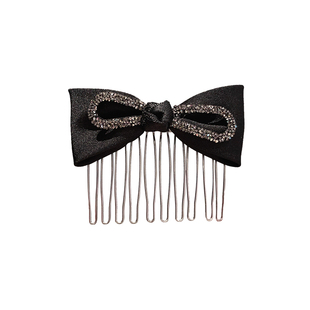 蝴蝶结发梳女高级感齿梳发夹后脑勺倒插梳盘发梳子碎发卡发簪发饰