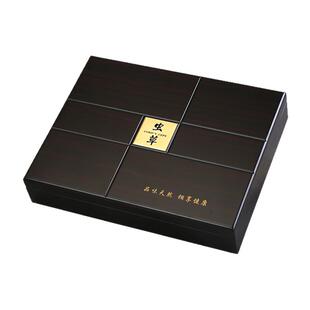 虫草包装盒高档冬虫夏草礼盒空盒10支20支30支40根装仿黑檀木盒子