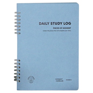 韩国ICONIC简约线圈A5记事本4个月每日计划时间轴学习办公日程本