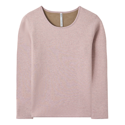 加绒加厚保暖上衣红豆抗静电女