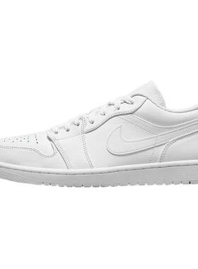 Nike耐克男鞋夏新款Jordan AJ1纯白低帮复古板篮球鞋鞋553558-136