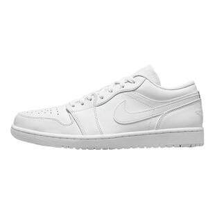 Nike耐克男鞋夏新款Jordan AJ1纯白低帮复古板篮球鞋鞋553558-136