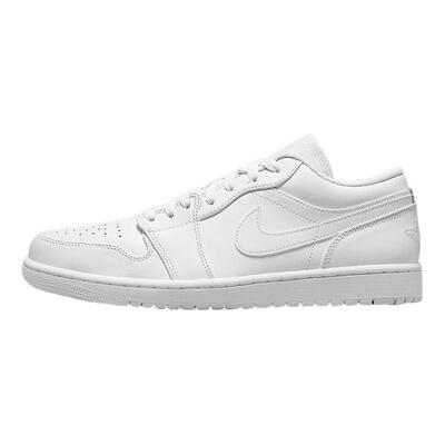 Nike耐克男鞋夏新款Jordan AJ1纯白低帮复古板篮球鞋鞋553558-136