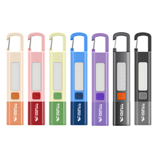 微笑鲨小手电筒强光充电超亮户外小型便携家用学生多功能迷你手电