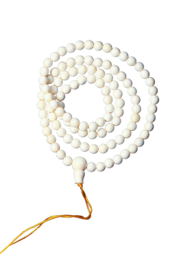 天然猛犸象牙圆珠素圈款佛珠链手链 男女猛犸手串饰品礼物