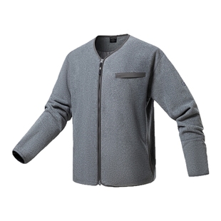 outdoor products2025秋冬新款抓绒外套男女户外保暖无领简约内搭