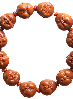 铁核橄榄核手串人生百态近正圆纯手工核雕文玩念珠把件手链情侣款