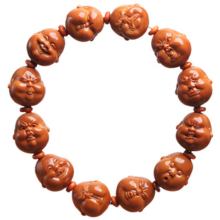 铁核橄榄核手串人生百态近正圆纯手工核雕文玩念珠把件手链情侣款