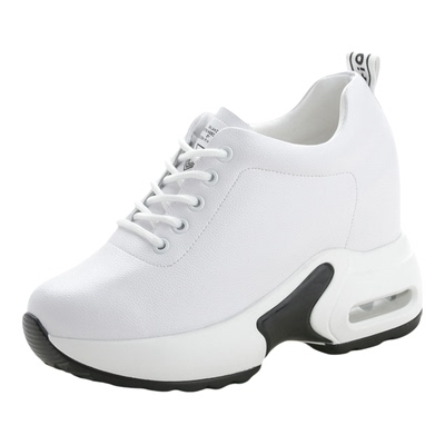 10cm真皮内增高女鞋运动鞋不累脚