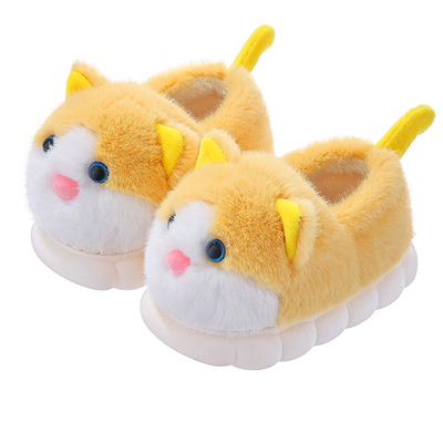 防滑居家拖鞋中包跟冬季儿童加绒